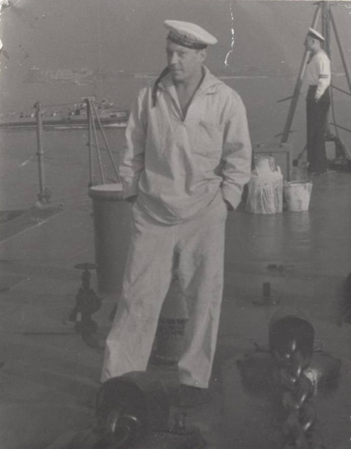 Ю. К. Терехин на крейсере «Слава». Севастополь, 1962 год.